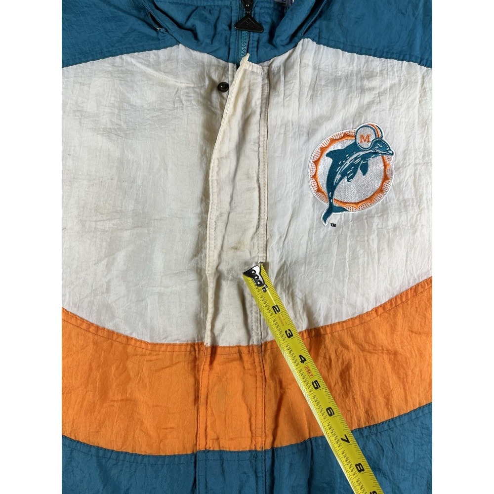 NFL Authentic Proline By Apex One Miami Dolphins Nylon Jacket Size XL Full Zip - Picture 12 of 16